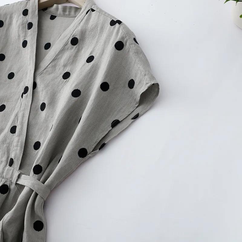 Skirt Cotton Woman Plus Size Spring Summer Long Sleeve Loose Nightgown Casual Comfortable Long Skirt Dresses