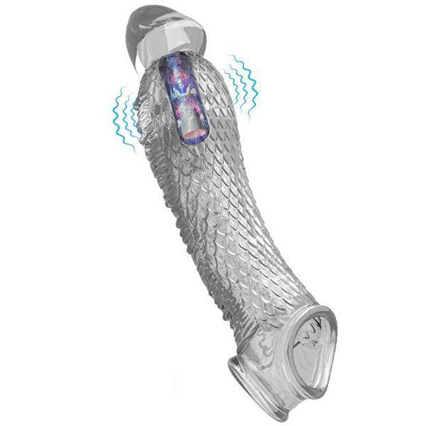 Penis Sleeve Extensions Condom Male Enlargement Delay Vibrators Clits Massager Cock Ring Vibrating Penis Cover Sex Toys For Men
