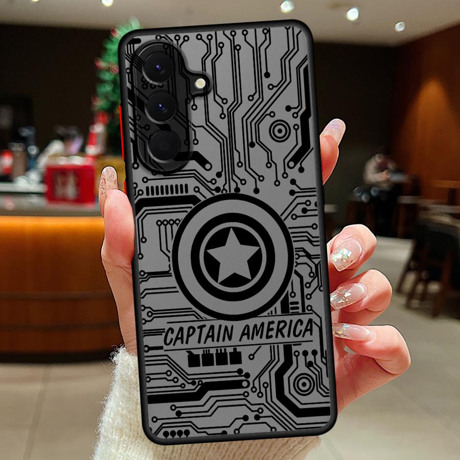 Phone Cover Case for Samsung Galaxy A53 A35 A73 A33 A56 A55 A34 A36 A17 A52 A16 A15 A14 A23 A52S A72 A54 Marvel Cool Hero Logo