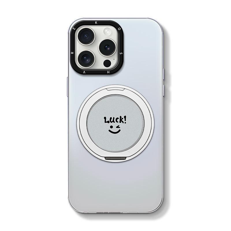 

Простой магнитный поворотный кронштейн в виде смайлика, подходит для чехла для мобильного телефона Apple 16 13promax 14 для пары 15 противоударный Honor 90