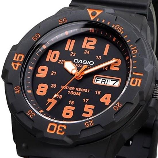 Casio Standard Quartz Wristwatch MRW-200H-4BV Mens BlackOrange Overseas Model
