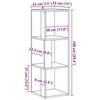VidaXL Eckschrank Altholz 33x33x100 cm Holzwerkstoff, Eckregal, Bücherregal, Vitrine, Bücherregal, 856720