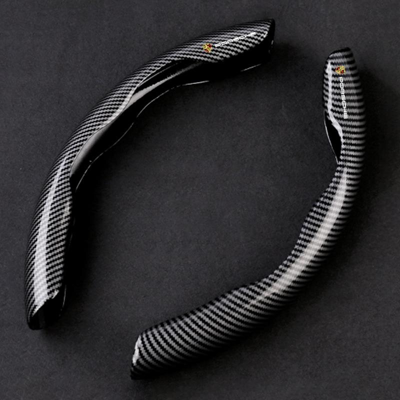 2 ks Kryt volantu z uhlíkových vláken pro auto Ochranný kryt pro Porsche Panamera Cayenne Taycan 911 718 Macan Carrera-GT 928 944