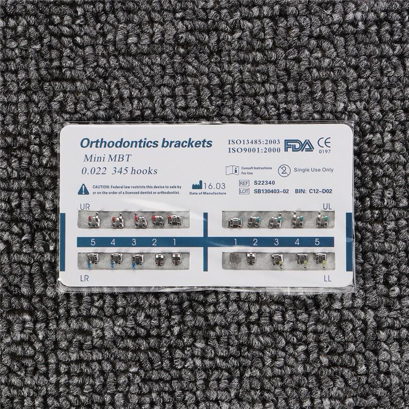 10pcs/Set Mini Dental Orthodontic Metal Bracket Brace Roth MBT Slot.022 Hooks 3
