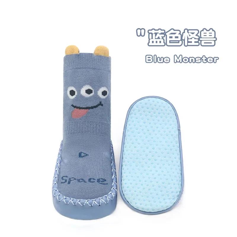 Toddler Thick Warm First Walkers Kids Boots Baby Shoes with Soft Sole Newborn Plus Velvet Nonslip Floor Socks Child Solid Color