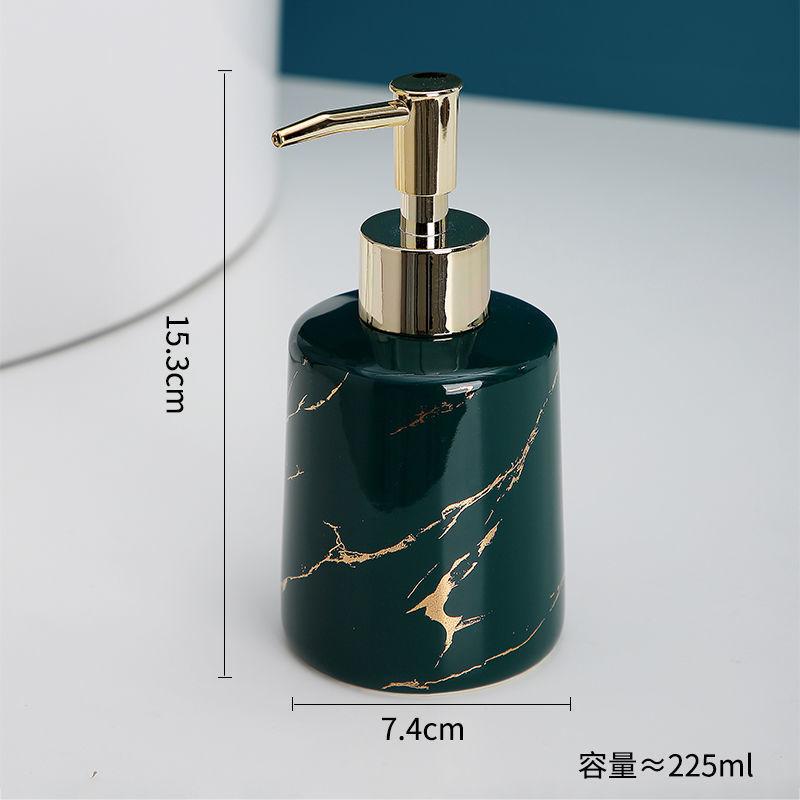 Exquisite ceramic press bottle lotion hand sanitizer separate bottle Luxury hotel shower gel shampoo separate empty bottle