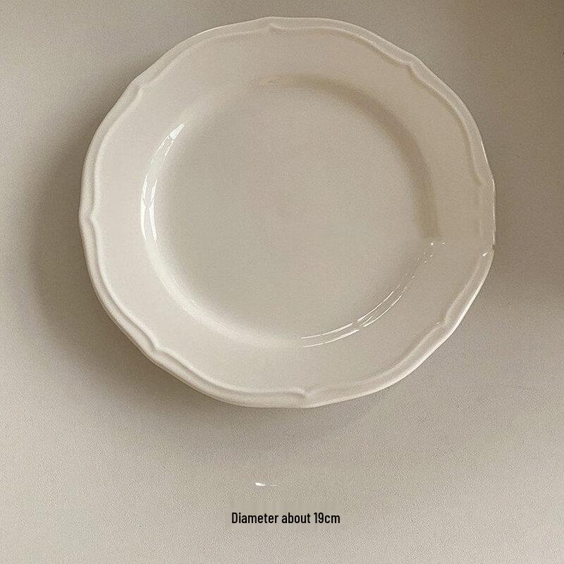 LISMins Скандинавский Винтажный Рельефный Керамический Набор Десертных Тарелок