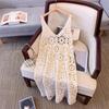 Sexy Lace Knitting Dress Women Hollow Out Long Vest Summer Loose Basic Tops O Neck Tees Dimanaf Style New