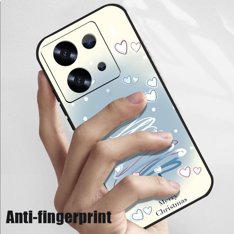 Cartoon Christmas Printed Lanyard Phone Case For Xiaomi Redmi Note 14 13 12 Pro Note 13 14 Pro Plus 5G 13 13C 4G 11 10 Pro Soft Silicone Cover