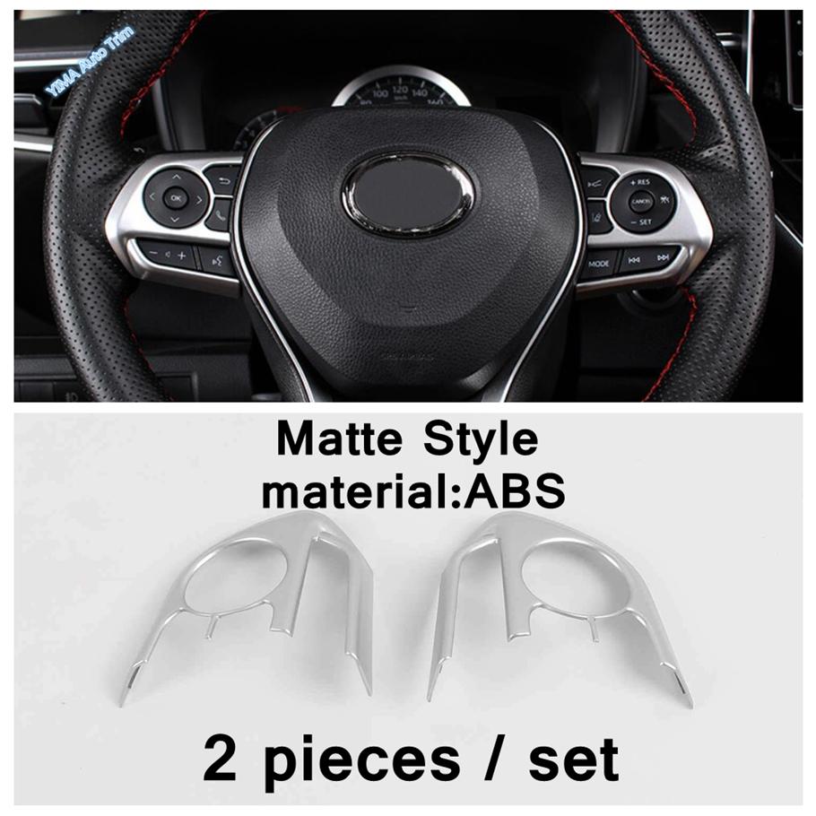 Car Steering Wheel Button Decor Cover Trim Accessories Interior For Toyota RAV4 Corolla Camry Corolla Cross Venza Harrier Avalon