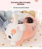 Gray Husky Plush Toy - Lying Down Dog Doll Pillow for Girls