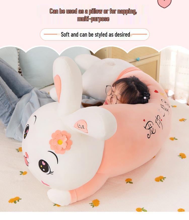 Gray Husky Plush Toy - Lying Down Dog Doll Pillow for Girls