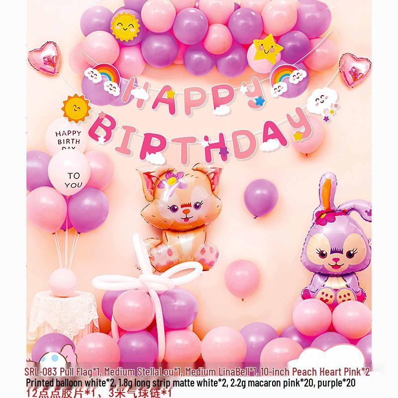 Geburtstagsdeko Ballon-Set für Kinder - Themen-Hintergrund mit Folienballons