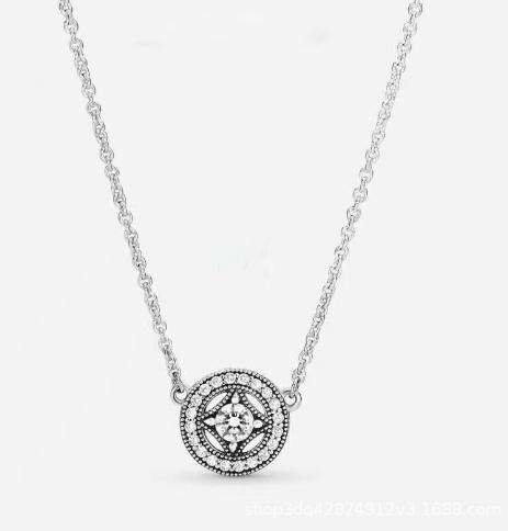 copper Pav Globe Round Sparkle Wishing Bone Necklaces Ladies Jewellery Luxury Sparkle Gift Girlfriend High Quality