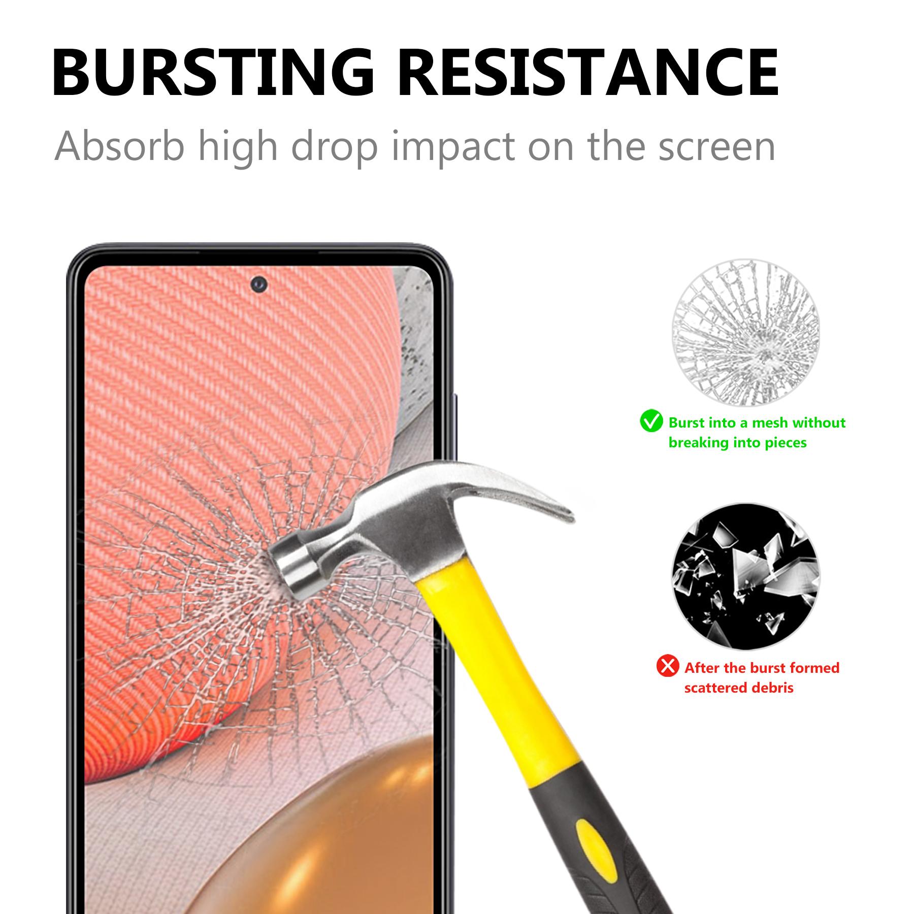 

Tempered Glass Screen Protector Film Black Edges for Samsung Galaxy A72 5G [Complete Covering] [Full Glue] Type A