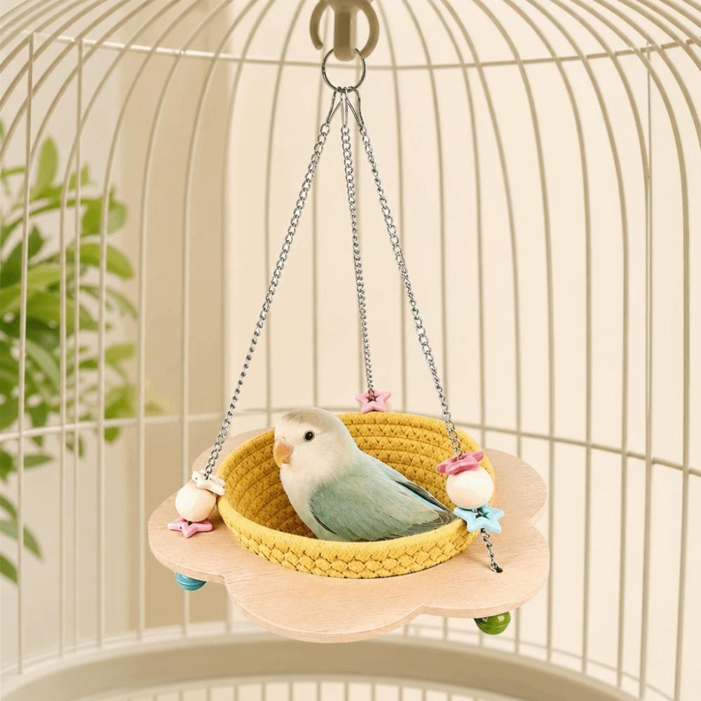 Cozy Woven Bird Nest Round Bird Sleeping Hut Multi-Purpose Hanging Bird Nest Bird Breeding