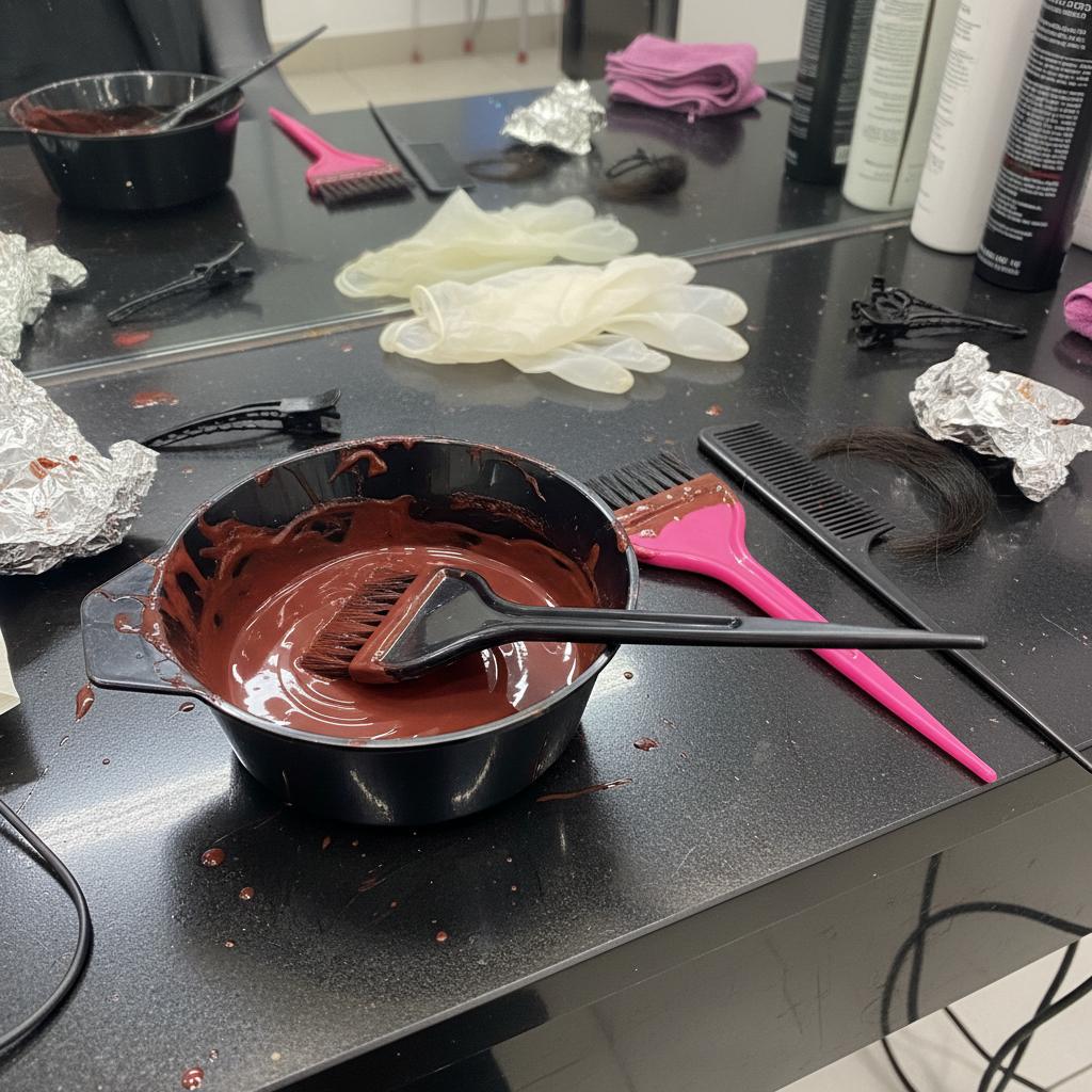 Hair Coloring Set Brush and Bowl Dyeing Bowl