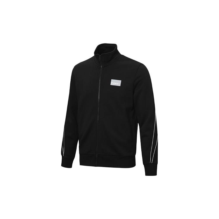 PUMA Knit Cardigan Stand Collar Jacket Black Men s 530023-01 M