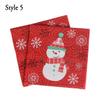 Home Decorative Santa Claus Table Decor Serviette Towel Christmas Decoration Printing Paper Napkin