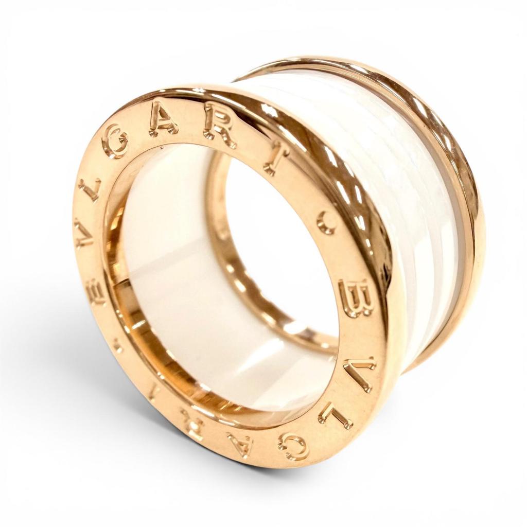Excellent BVLGARI Ring Bee zero one ring Pink gold AU750 Women CV32932 Used