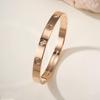 18K Gold Diamond-Inlaid Titanium Steel Bracelet, Women's Niche Luxury Design, Stainless Steel Hollow Letter Style.
