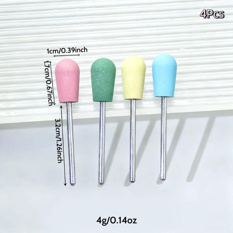 Nail Art Silicone Grinding Head Safe And Fast Sanding Polishing Nail Drill Bit Electric Grinder Rotary Burr Head Cuticle