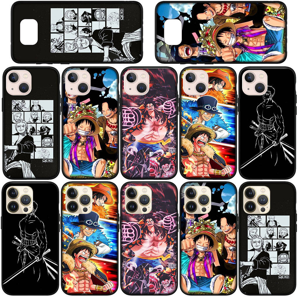 Coque de téléphone pour iPhone 17 15 16 Plus Redmi Note 14 12 11 13 Pro Max Huawei P30 P20 Lite OPPO A60 A40 A80 A18 A16 A54 Roronoa Zoro Luffy One Piece Cover