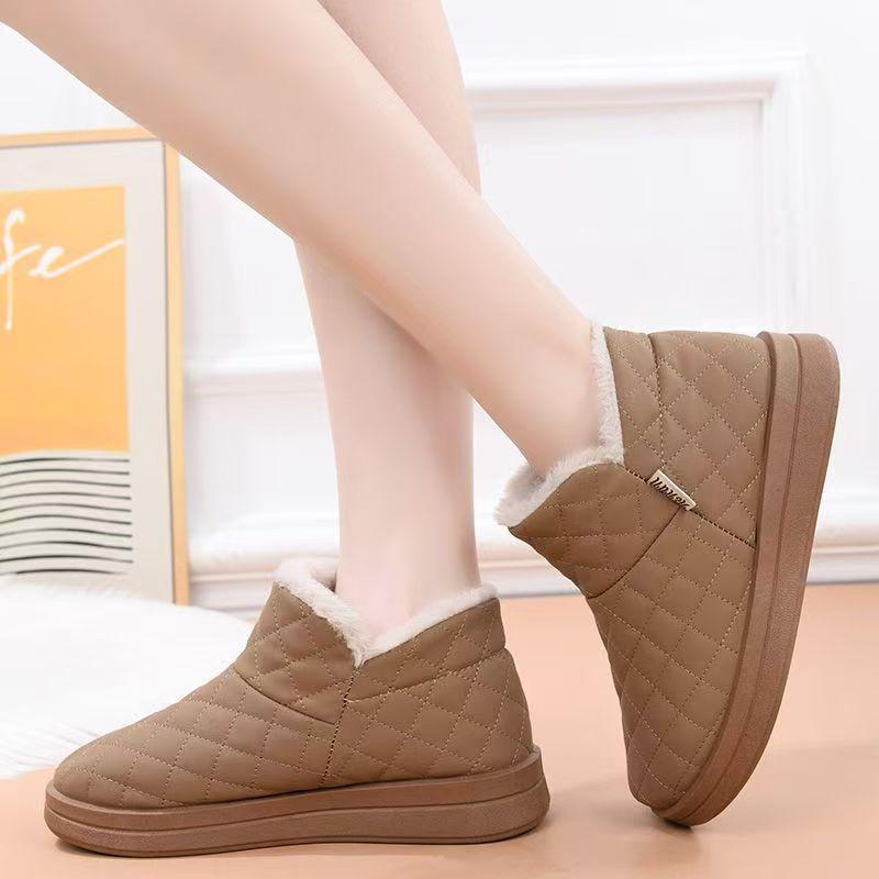 2026 New Snow Winter Thick Warm Cotton Shoes Short Tube Cotton Boots with Velvet