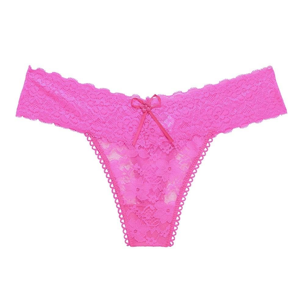 Sheer Women Lace Flower Briefs Mid Waist Floral Underpants Fashion Lace Thong Panties Underwear
