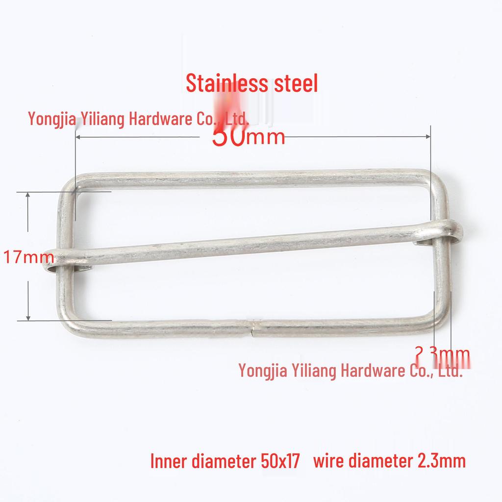 Stainless Steel Adjustable D-Ring Buckle - Copper Three-Speed Wire Pull Design