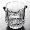 ZISIZ Crystal Glass Portable Ice Bucket