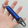 Military Paracord Keychain Ring Survival Kit with Carabiner Braided Cord Rope Lanyard Emergency Knot Tools for Camping Outdoor