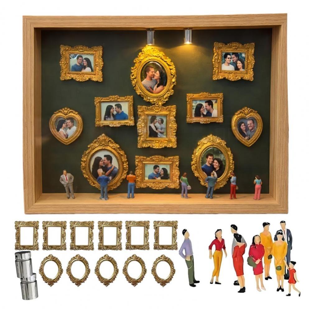 Silhouette Box Shadow Box Frame Kit Mini Figurines Creative Memory Display Kit  Memory Display Style-F