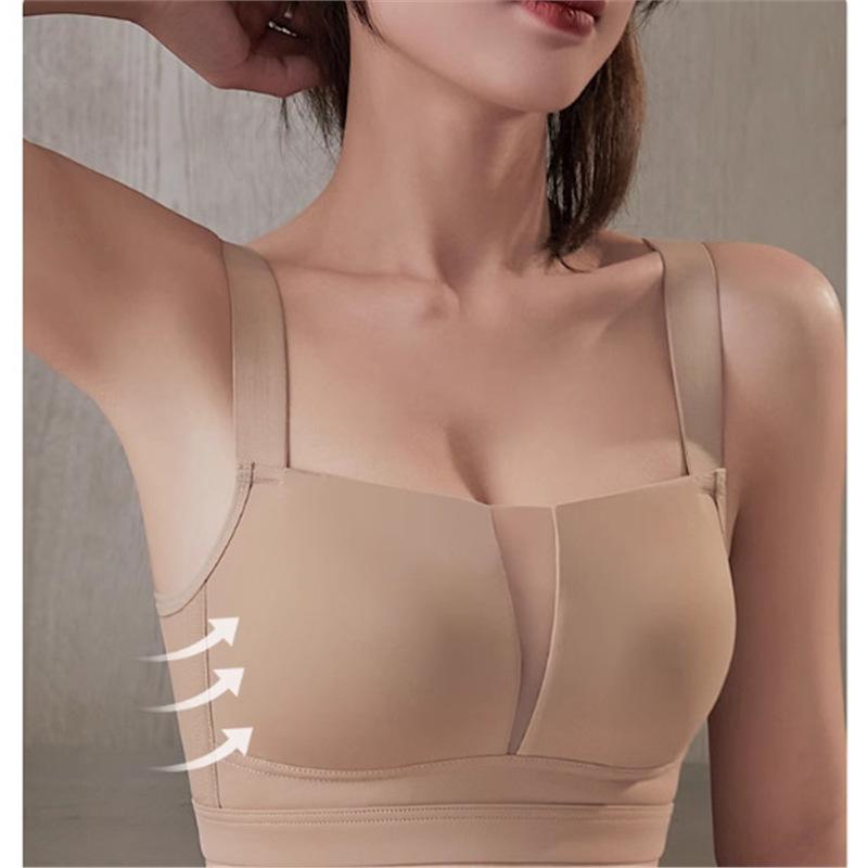 Seamless Lingerie Women's Breathable Bra Without Underwire Anti-sagging Breast Retraction Thin Large-sized Invisible Bra Push Up Bra