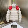 Unisex Warm Winter Down Jacket With Hood Loose Fit Casual Puffer Coat Daily Wear 300g White Duck Fill