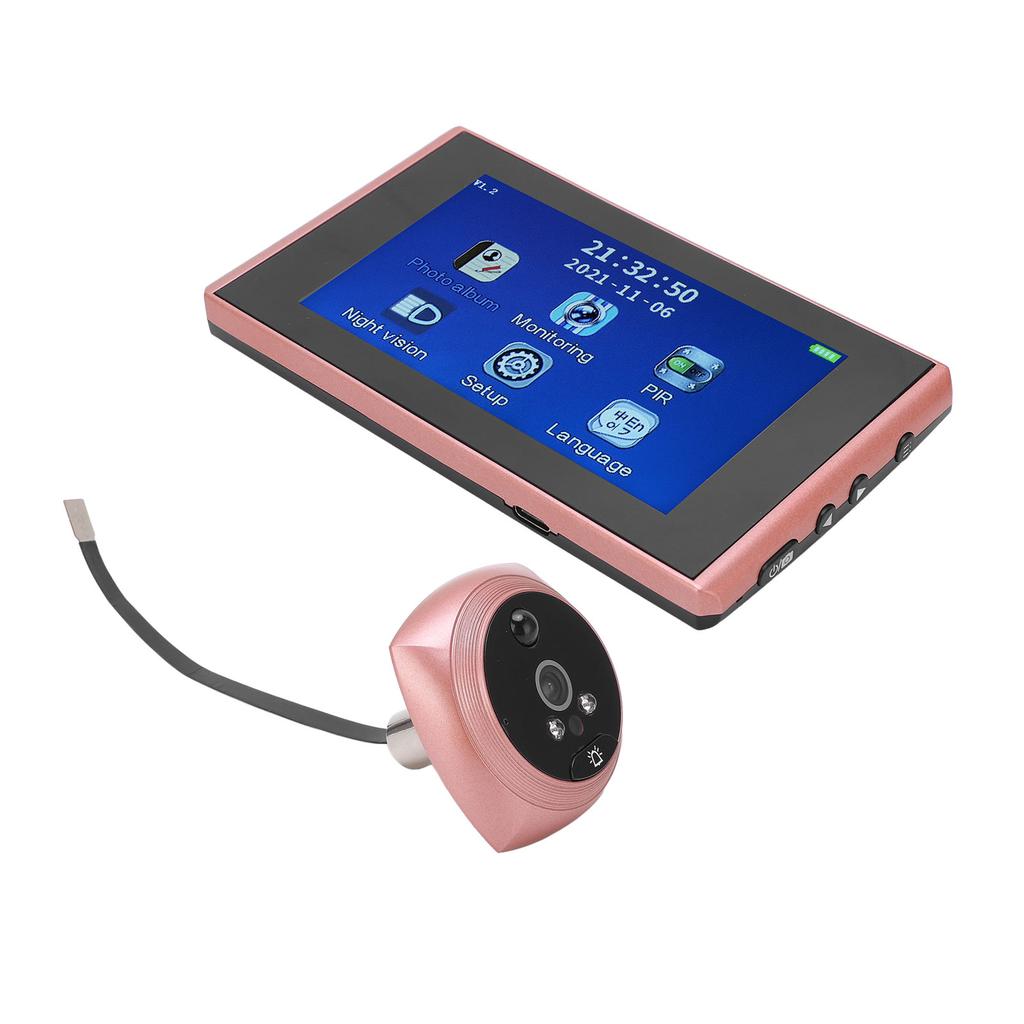 Door Digital Viewer Real Time Viewing High Definition Smart Doorbell Peephole Viewer with 4.3in