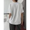 Fashion High Street Women's Casual Vacation Style Solid Color Round Neck Printed Short-sleeved Top for Women's T-shirt