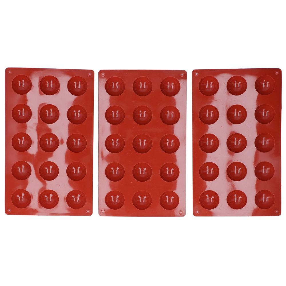 3 Stück Lebensmittelqualität Kuchenform Silikonmaterial Halbkugelförmige Form Heimküche DIY Backen
