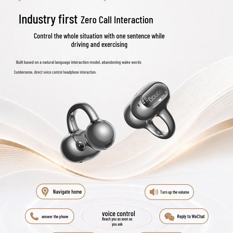 Saina S8S Ultra AI Ear-Clip Open-Ear Sport Headphones