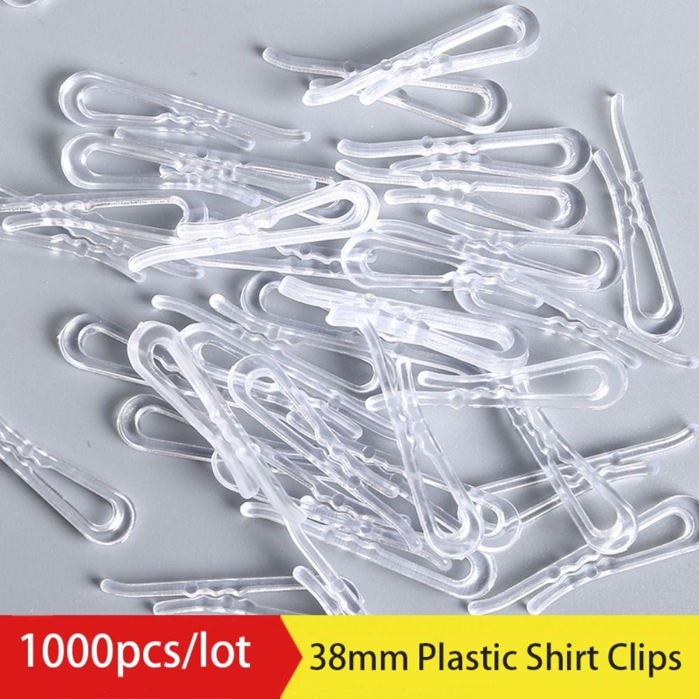 1000pcs with Anti slip Teeth Shirt Pin 38mm Sock Package Clips U Shape Clips Garment Accessories