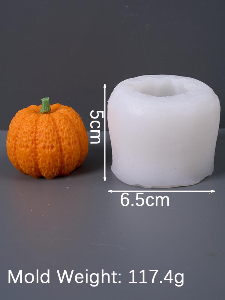 3D Pumpkin Candle Halloween Ornaments Silicone Mold DIY Scented Candle Making Tools Plaster Resin Chocolate Molds Home Decor