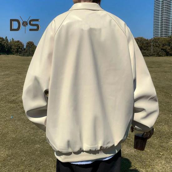 Pánská bunda Klopa s dlouhým rukávem Bunda z umělé kůže s více kapsami Zapínání na zip Vodotěsný, větruodolný teplý kabát