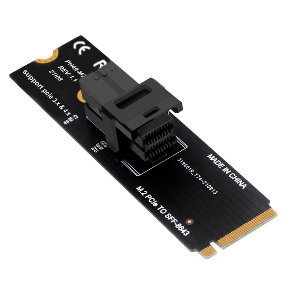 M.2 NVME To U.2 Expansion Card Mkey PCIeX4 To SFF8643 Converter Card 64GT/S High Speed Stable Transmission for Desktop Computer