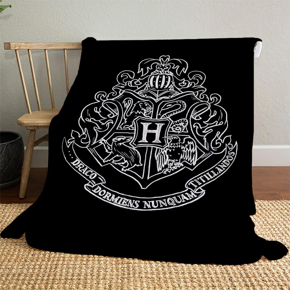 1pc Hogwarts Crest Raven Snake Eagle Outdoor Flannel Throw Blanket All Season Soft Warmth,Home Decor 1031238