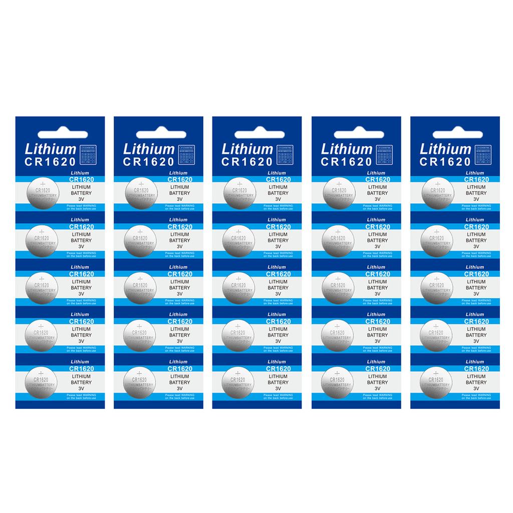 Essential CR1620 CR1220 CR1632 CR2016 CR2032 Lithium Button Batteries for Watches Calculators Key Fob Electronics