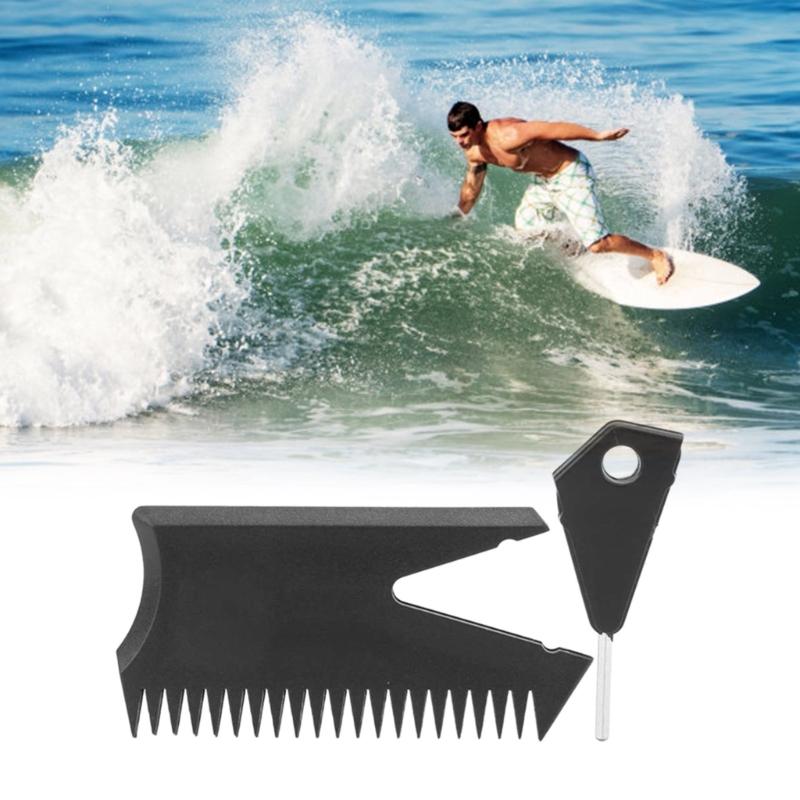 4Pcs Surfboard Wax Comb with Fin Key NonSlip Wax Scraping Comb Scraper Wax Scraping Comb Remover Maintenance Tool