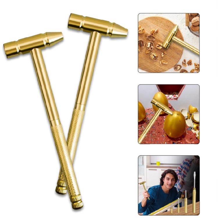 6 In 1 Mini Multifunction Copper Hammer and Screwdriver Mallets Hand Tools for Home Maintenance and Creative Projects