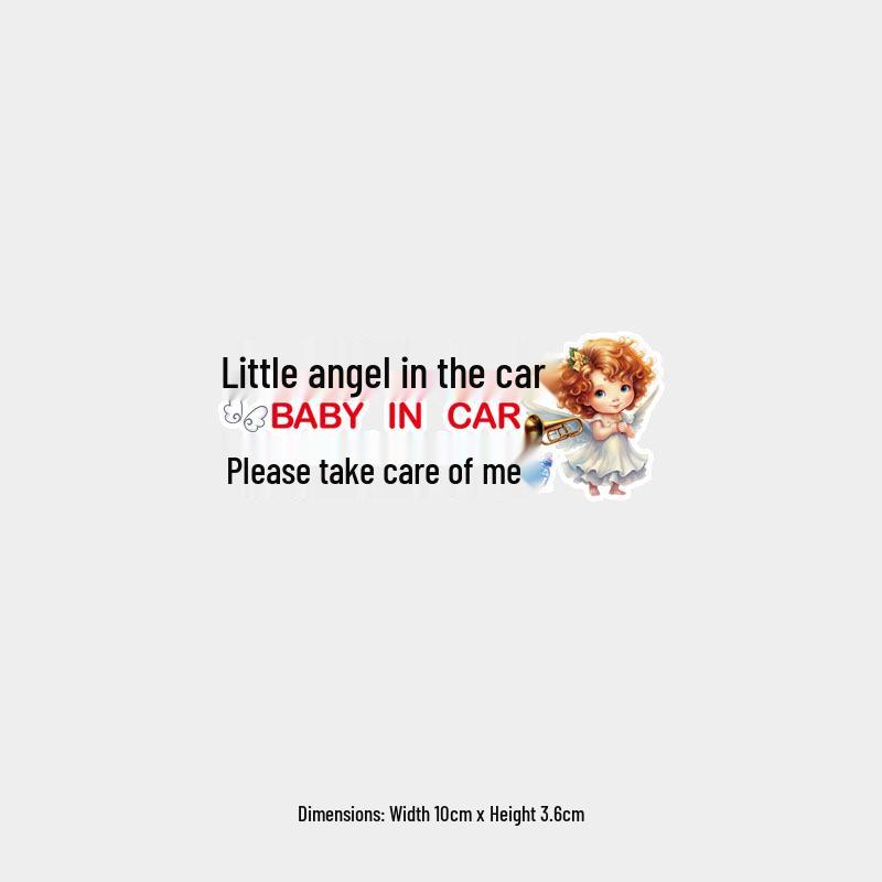 Little Angel On Board - Please Drive Safely: Creative Waterproof Rear Window Sticker