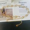 Metallic Waist Chain For Women With Water Diamond Embellishments For Dress And Sweater Accessories