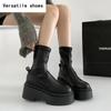 Streetový styl Podzim Zima Dlouhé Kozačky po Koleno Dámské Módní Platforma Vysoké Podpatky Boty Nazouvací Párty Botas Mujer